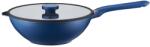 Ambition Tigaie wok cu capac 30cm, invelis Qualum Ceramic, Cobalt (61295)