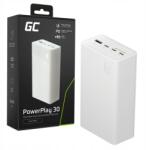 Green Cell Powerbank 30000mAh 22, 5W 3x Usb-c 1x Usb-a gyorstöltés Qc 3.0 Fehér (PBGC30W)