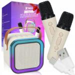 Xtech Mini Karaoke Szett 2db Mikrofon Vezeték nélküli Hangszóró Bluetooth-al (5907783089411)