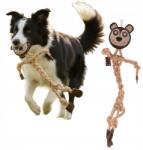 Amibelle Nagy Méretű Bőr Kutya Maci 50cm Húzóka Barna Eko Kötél M/L (1899)