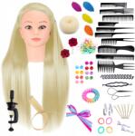  Fodrász Edzőfej, szintetikus haj, állvány, hajvágó fej (M-GFRYZ3)