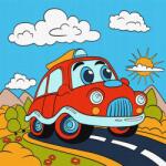 Ideyka Számfestés Vicces utazás 25x25cm (KHO6105)