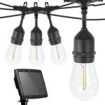 Timeless Tools Kültéri szolár dekor égősor, 15 db E27 Led lámpával, 15m (HOP1001741)