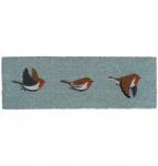 Esschert Design Keskeny Hosszú Lábtörlő Cipőhöz Kék Madárkás Dekoratív 75X25 CM (RB317)