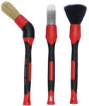 MMaxima Autókozmetikai prémium ecset készlet fekete/piros 3 db-os