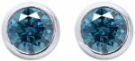 White & Black Bouton kék gyémánt fülbevaló - 4, 0mm - 0, 51 karát (AU14062)