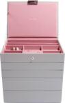Stackers Casetă pentru bijuterii Stackers cu cinci elemente classic gri-roz (73397)