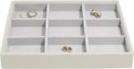 Stackers Casetă pentru bijuterii Stackers cu 9 compartimente classic bej deschis (75606)