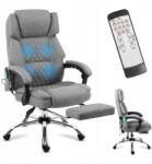 Markadler Szürke, állítható, forgó masszázs irodai szék lábtartóval Mark Adler (MA - Boss 6.0 Grey)