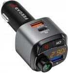 Feegar Q100 PRO FM transzmitter, Bluetooth 5.0, gyorstöltő QC 3.0, PD, MP3, USB (5908274802311)