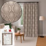  Prémium jacquard függöny bézs 270x270 szalagos klasszikus minta a nappaliba (ART-CLASSIC-BEŻ)