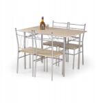 Halmar Faust étkező asztal szett asztal 4 szék sonoma tölgy konyha étkező nappali (V-CH-FAUST-ZESTAW)