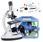PrzyPas Optikai Mikroszkóp Zoom 1200X Laboratóriumi Szett 3 Objektív Tartozékok (ZESTAW LABORATORYJNY-340762)