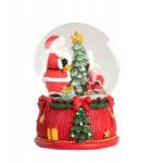Homla Ronie hógömb Mikulással és karácsonyfával 10x14 cm Homla (242653)