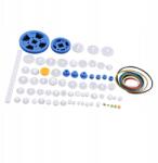  Műanyag fogaskerekek és fogaskerekek készlet robotok és járművek építéséhez 80db-os