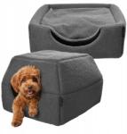 Amibelle Kutya- és macskafekhely, 2 az 1-ben házikó, 48x48 cm, M méret, csúszásgátló alj (Amibelle Legowisko 2w1 dla Psa Kota Budka)