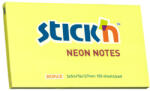 Hopax Notes autoadeziv 76 x 127 mm, 100 file, Stick'n - galben neon (HO-21135)