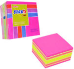 Hopax Cub notes autoadeziv 76 x 76 mm, 400 file, Stick"n - neon/pastel asortate (HO-21536) - forit