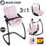 Smoby Maxi-Cosi 3 az 1-ben rózsaszín fémvázas etetőszék játékbabáknak (240242)