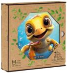 Milliwood Puzzle din lemn Milliwood din 46 piese - Broască țestoasă Teo (Size M) (OM-TheoTurtle-5058) Puzzle