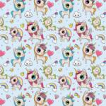 Cardex Cuki unikornis mintás csomagolópapír 100x70 cm 48779