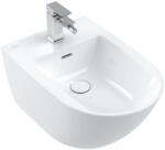 Villeroy & Boch Subway 3.0 - Függő bidé 560x375 mm, túlfolyóval, keverőnyílással, CeramicPlus, Stone White 447000RW (447000RW)