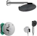 Hansgrohe - Set de duș cu baterie încastrată, cu corp, diametru 26 cm, 3 jeturi, crom SANI21HHH000 (SANI21HHH000)