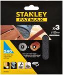 STANLEY STA39262-XJ Csiszolóháló, 125 mm, P240, 3 db (STA39262-XJ)