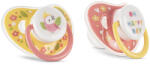 Lorelli Set 2 Suzete cu Capac Lorelli Silicon Moale Tetina Rotunda 6 Luni+ Yellow Pink (1022076 0002)