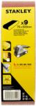 STANLEY STA33481-QZ Csiszolószalag, 75 x 533 mm, 3x P60, 3x P80, 3x P100, 9 db (STA33481-QZ)