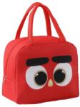 Flippy Cartoon hűtőtáska, hordozható gyerekeknek, oxfordi szövetből készült ebédlőtáska 22x14x19 cm madármintás piros (131602)