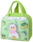 Flippy Hordozható 3D-s rajzfilm Flippy hűtőtáska gyerekeknek Oxford textilből készült ebédlőtáska 23x13x19cm Ratusca mintás zöld (131599)