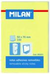 MILAN Öntapadó jegyzettömb 50x76 halványsárga Milan (ADAC85601)