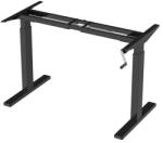 FlexiSpot kézi magasságállítású asztalváz, fekete (H2B)