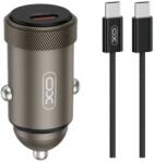 XO CC70 Autós töltő 1xUSB-C kábellel 30W fekete (151017)