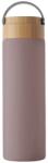 Pufo Traveler fém termosz palack légmentesen záródó bambusz tetővel, izoterm, 500 ml, szürke (Pufo4311gri)