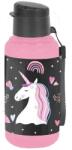 PASO Unikornis műanyag kulacs - Black, Pink (PP25JO-3030) (paPP25JO-3030)