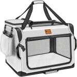 Tresko Přepravka pro psy a kočky 83 × 58 × 58 cm, světle šedá (THDB-016)