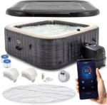 Intex Felfújható négyzet alakú pezsgőfürdő hidromasszázzsal 6 személyes 196x71 cm prémium tartozékok intex 28452 (3VAN0266)