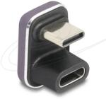 Delock Адаптер USB-C мъжко към женско USB-C, под 180° , 40 Gbps PD 3.1 240 W , U-образен 8K 60 Hz metal (DELOCK-60737) - xtreme