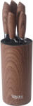 Voltz Set cutite cu suport Oliver Voltz OV51633G5, 6 piese, Finisaj marmura, Maner, Maro (OV51633G5 Wood)