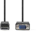 Nedis VGA kábel | DisplayPort Dugasz | VGA Dugasz | Nikkelezett | Maximális felbontás: 1080p | 2.00 m | Kerek | PVC | Fekete | Label (CCGL37301BK20)