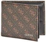  Guess, Vezzola, Textile Wallet, Billfold, w/sf w/cp, Brown Logo, For Men
