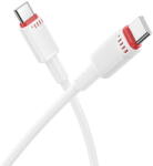 BOROFONE Cablu de Incarcare Premium, USB-C, 60W, 1m - Borofone Beneficio (BX110) - White (KF2357162) - pcone