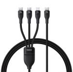 Baseus Flash Series Iii Adatkábel 3in1 Type-C - 2 Type-C/Lightning, 150cm, Fekete