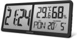 Eldonex ECL-1110-BK - Цифров стенен часовник TimeCheck 4xAA черен (TD0152)