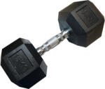  Egykezes hatszögletű HEX súlyzó 15 kg gumírozott