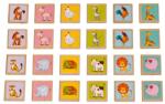LUCY&LEO 133 Animale - card de memorie pentru copii din lemn 24 de cărți (MA9-LL133)