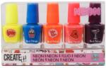Canenco Neon körömlakk 5 db/csomag Ajánlott 3-14 éves korig lányoknak (86373)