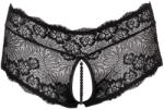 Cottelli Collection Curves Crotchless Floral Lace Panties with Stimulating Pearls 2311020 Black XXL